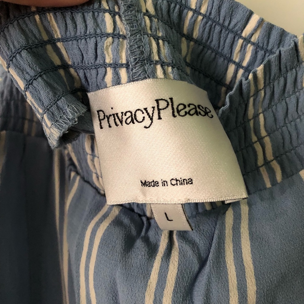 NWOT Blue and White Striped Privacy Please Dress - Picture 3 of 3